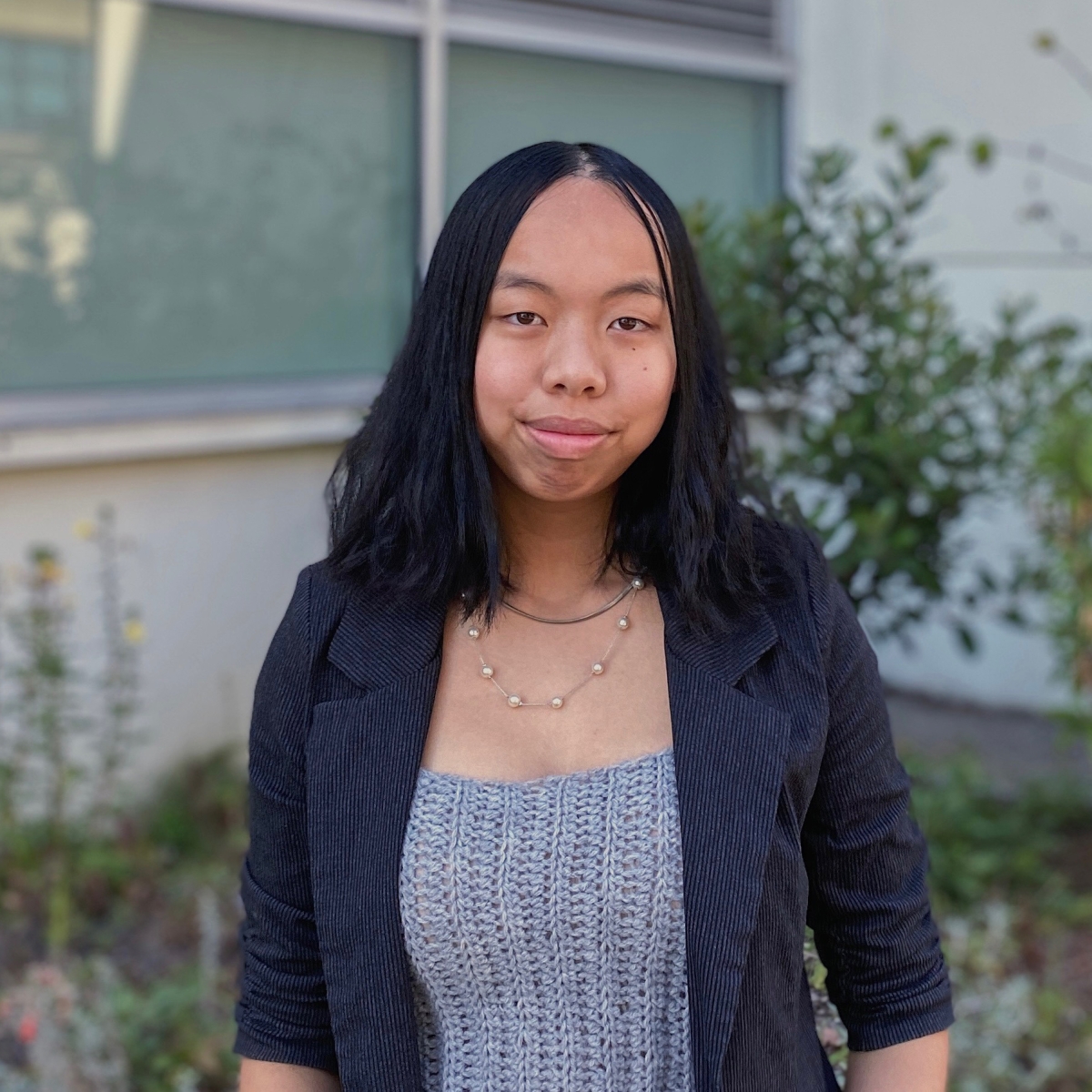 Teen girl smiling