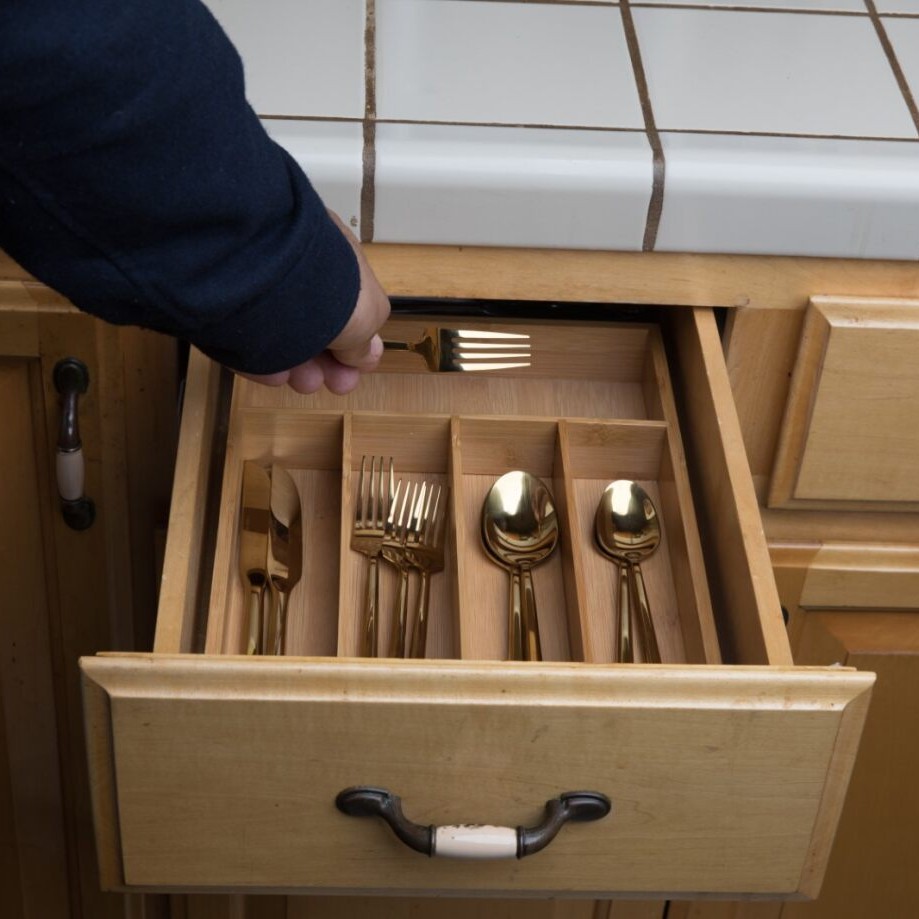 reusable utensils in kitchen drawer