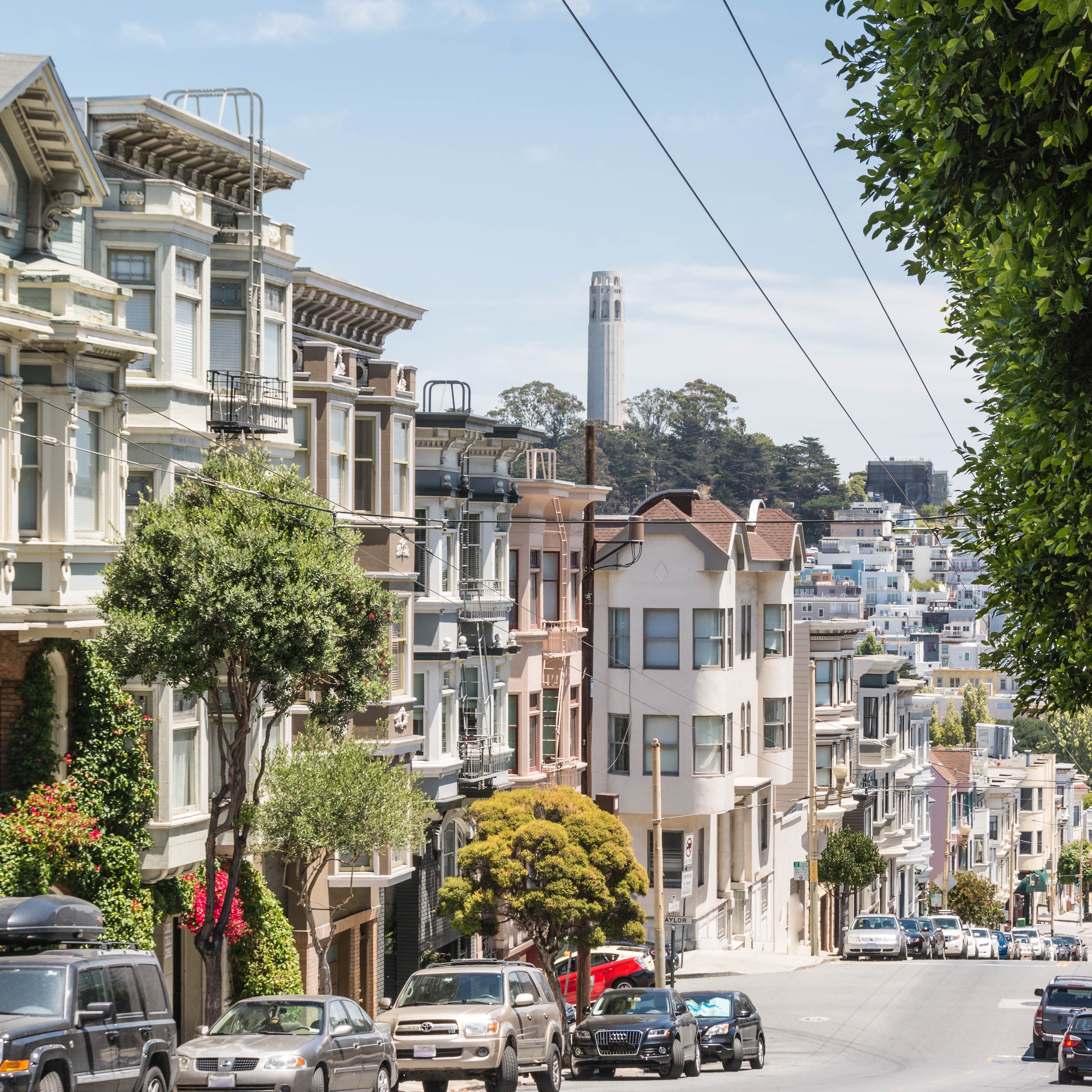 A residential street in San Francisco